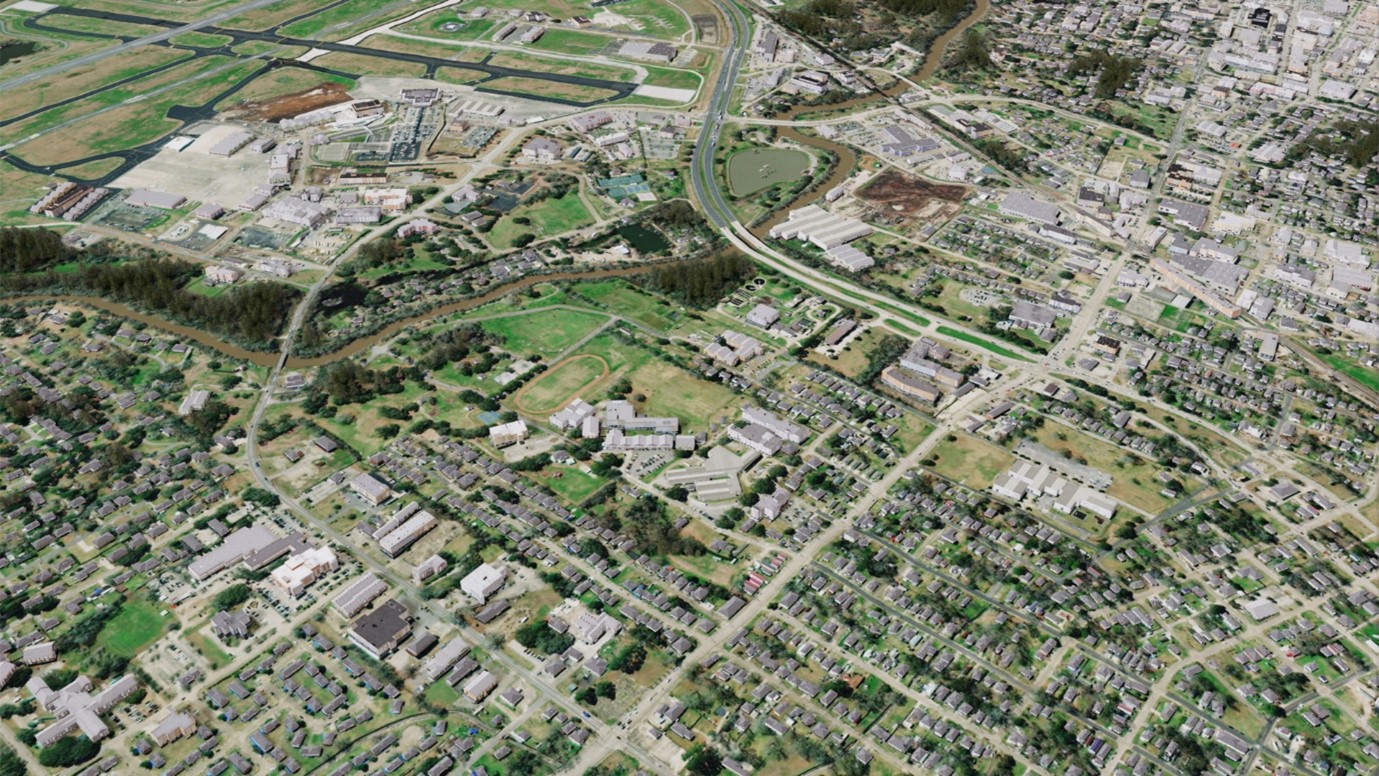 Lafayette exported in USD from blackshark.ai SYNTH3D